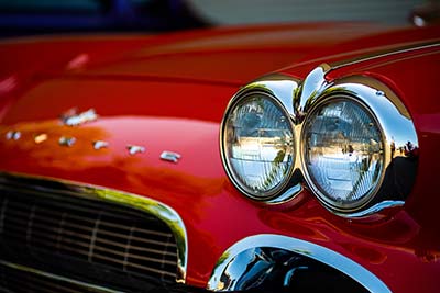 Capot et phares avant de Chevrolet Corvette