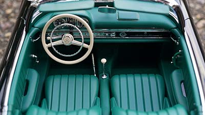 Intérieur cabriolet Mercedes de collection